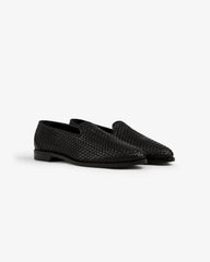 Leather Raffia Loafer