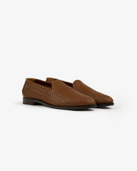 Leather Raffia Loafer
