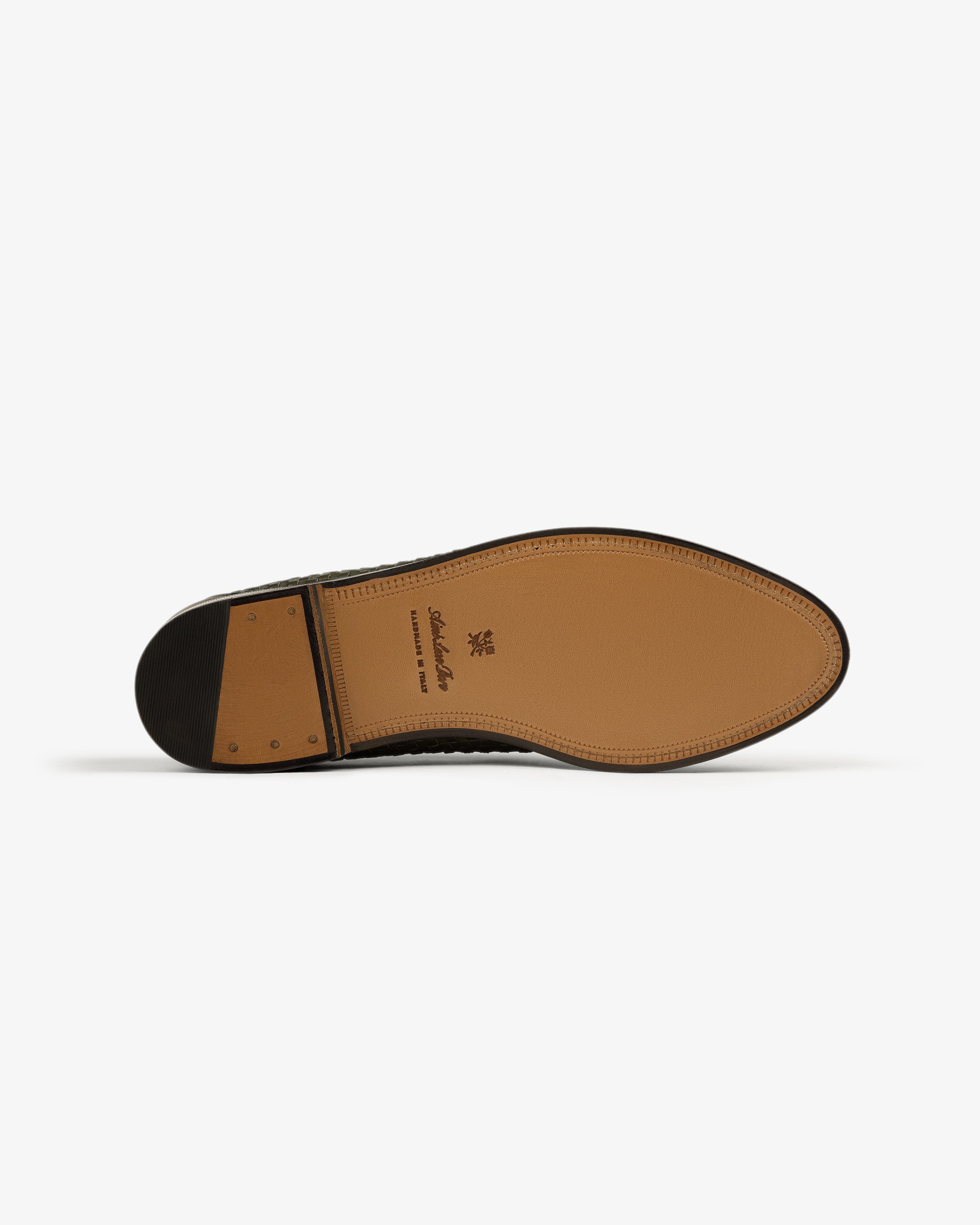 Leather Raffia Loafer