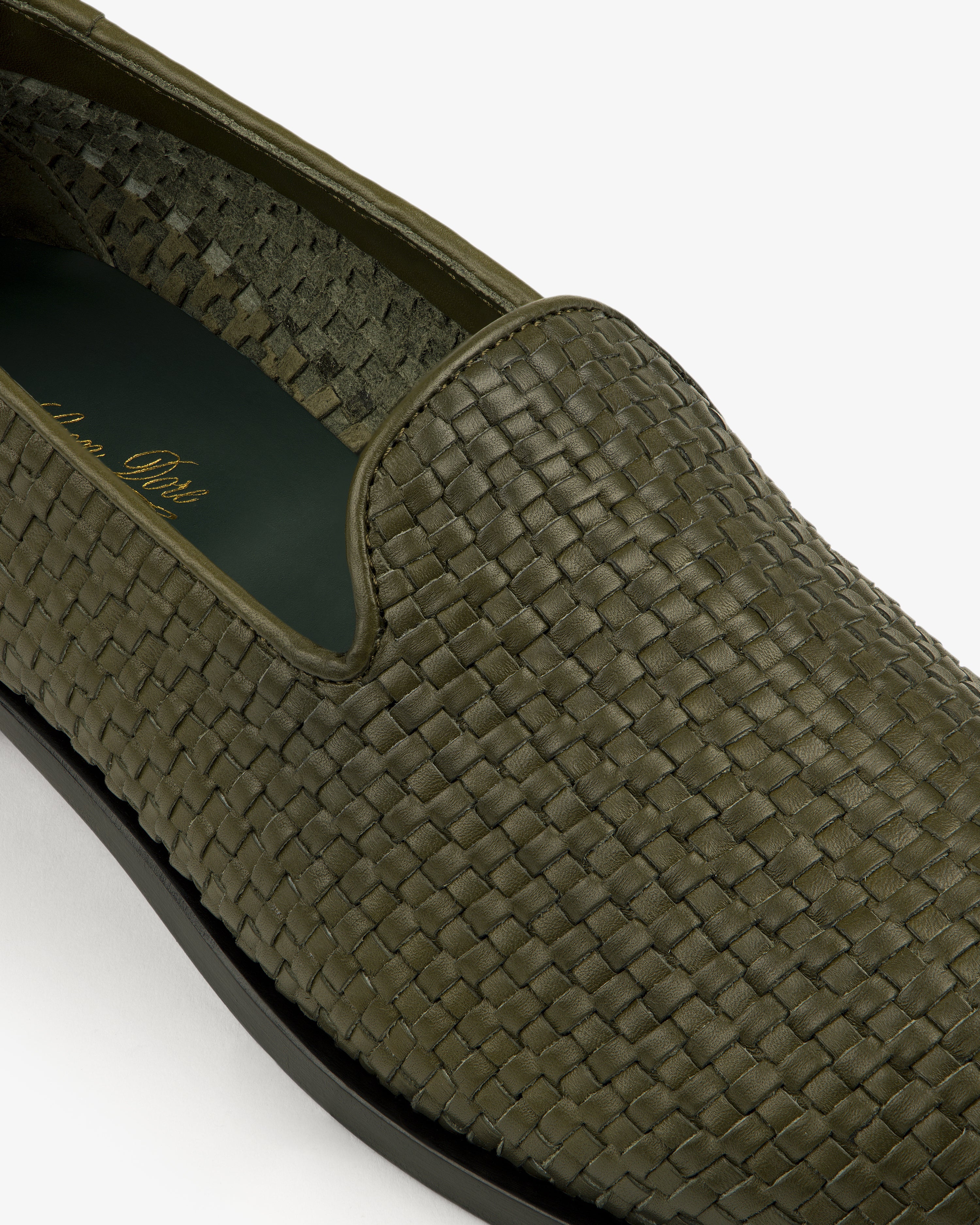 Leather Raffia Loafer