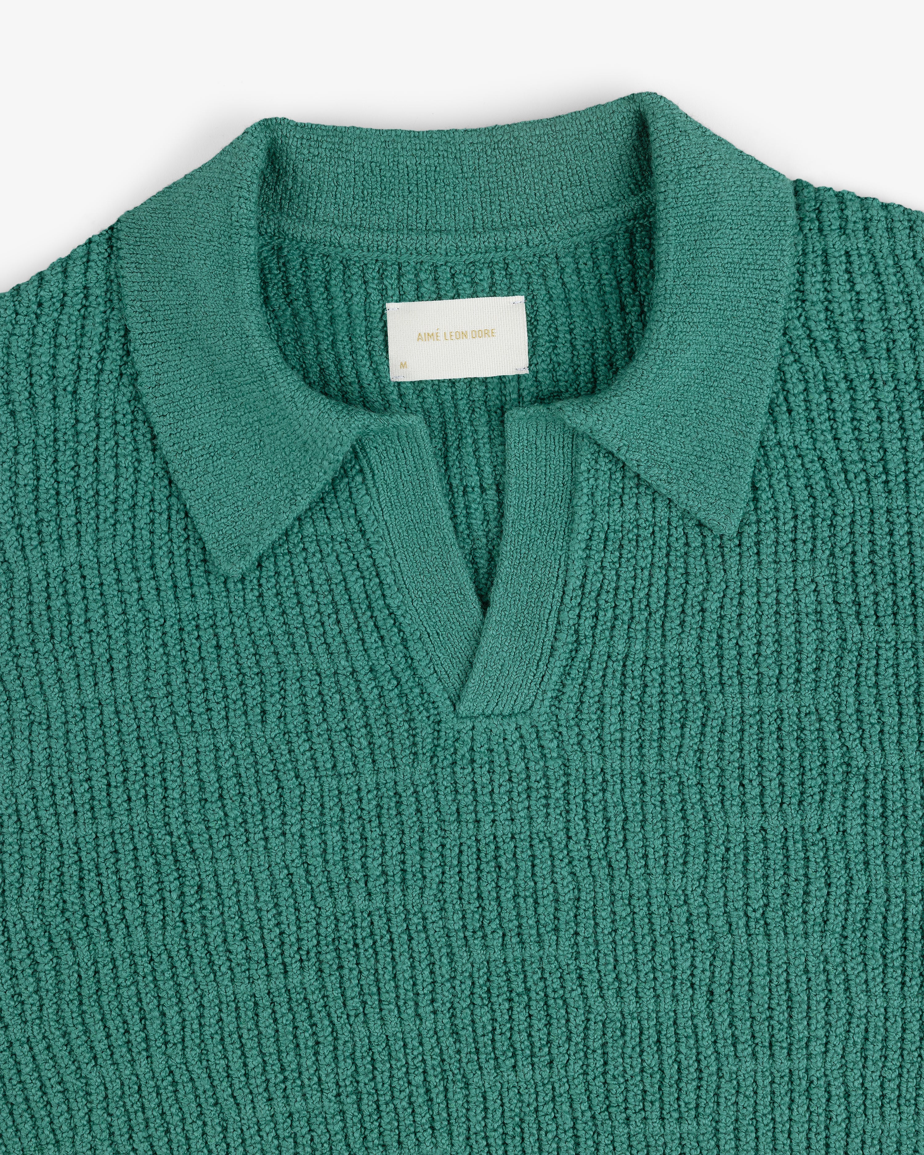 Long-Sleeve Boucle Polo