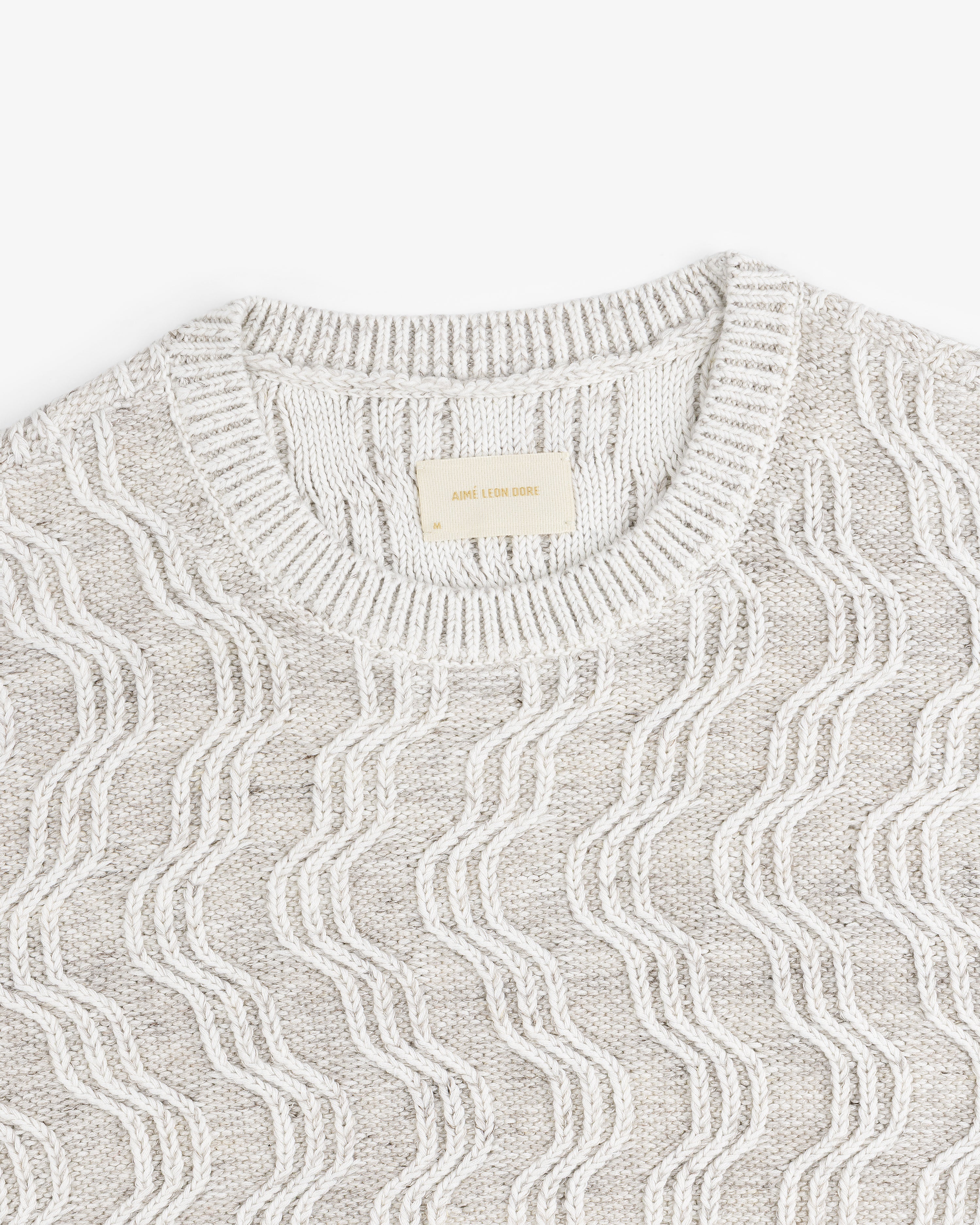 Linen Blend Cable Knit Sweater