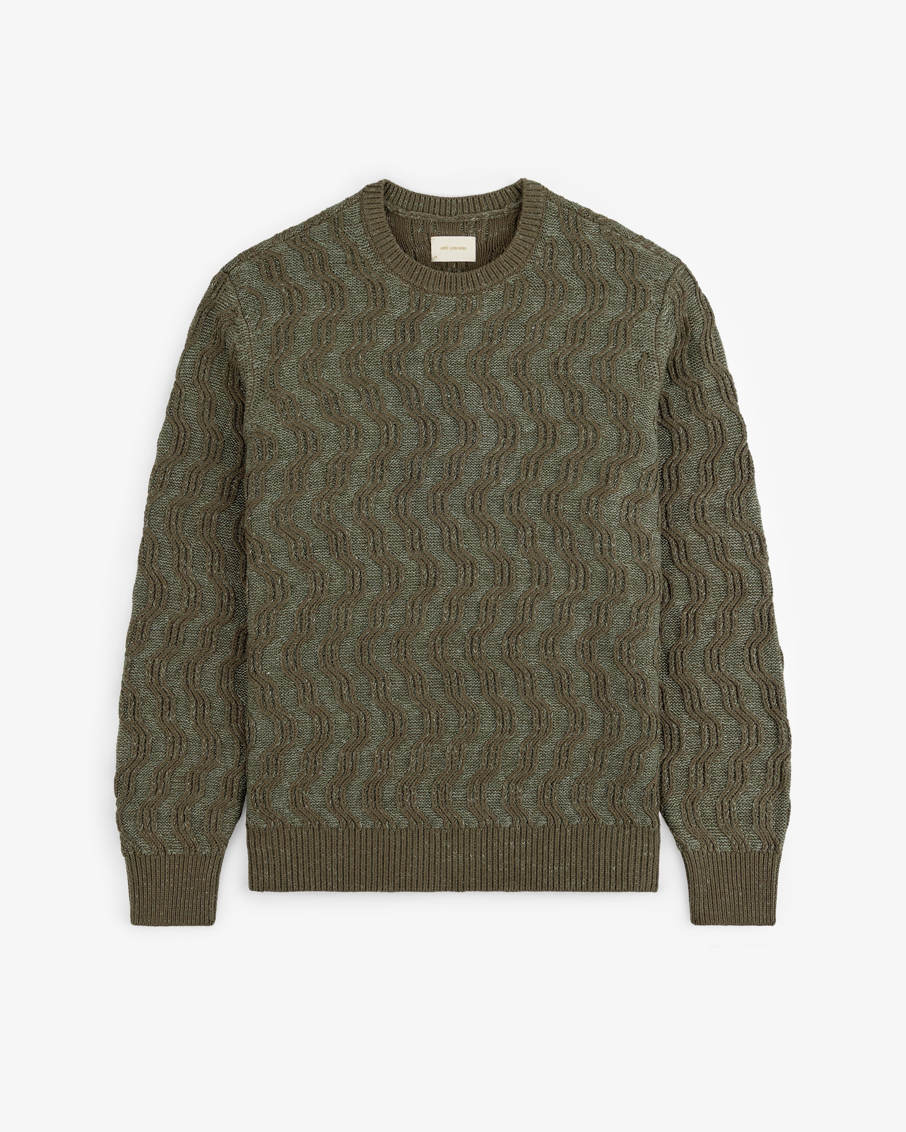 Linen Blend Cable Knit Sweater