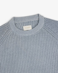 Knit Denim Crewneck Sweater