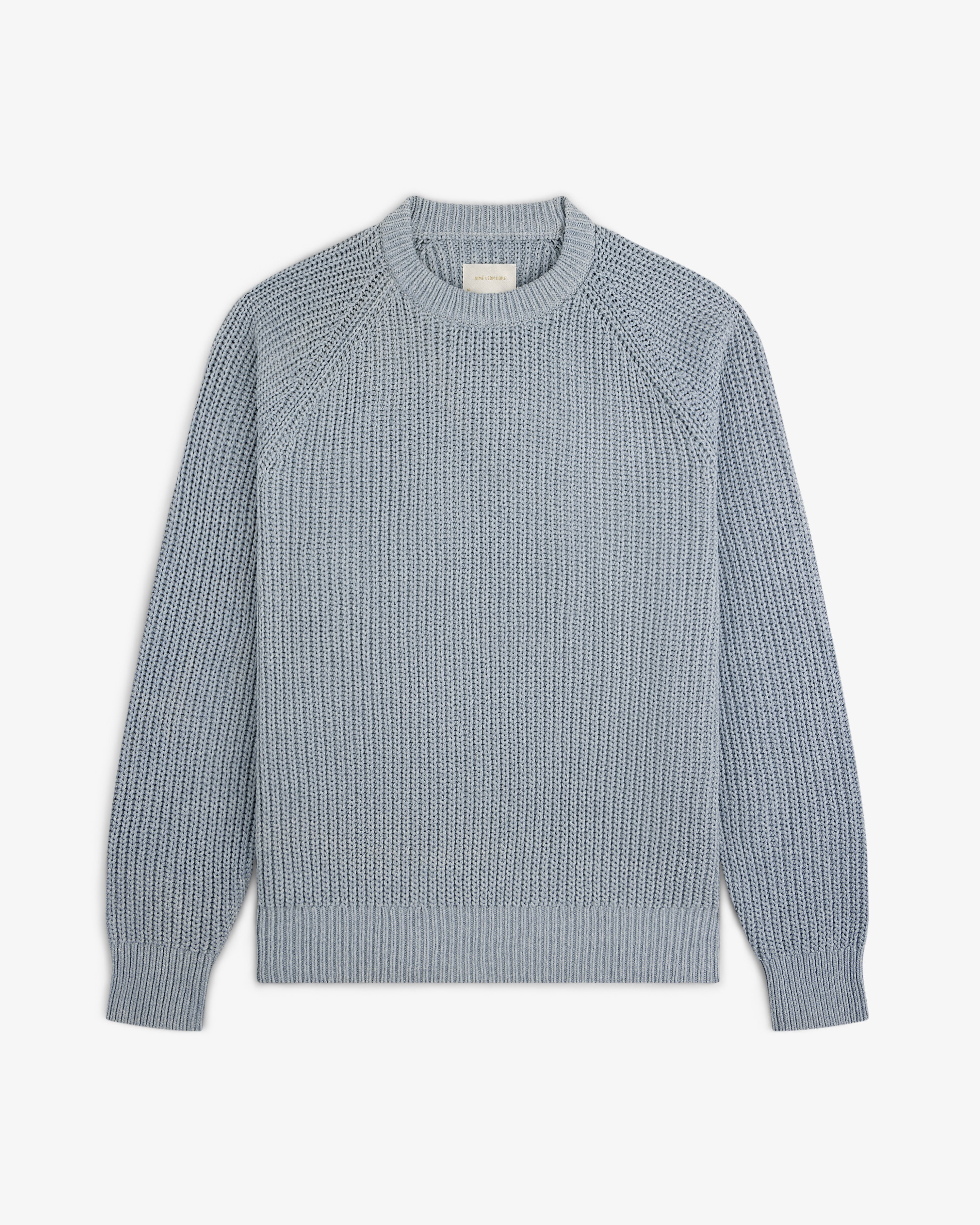Knit Denim Crewneck Sweater