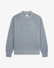 Knit Denim Crewneck Sweater