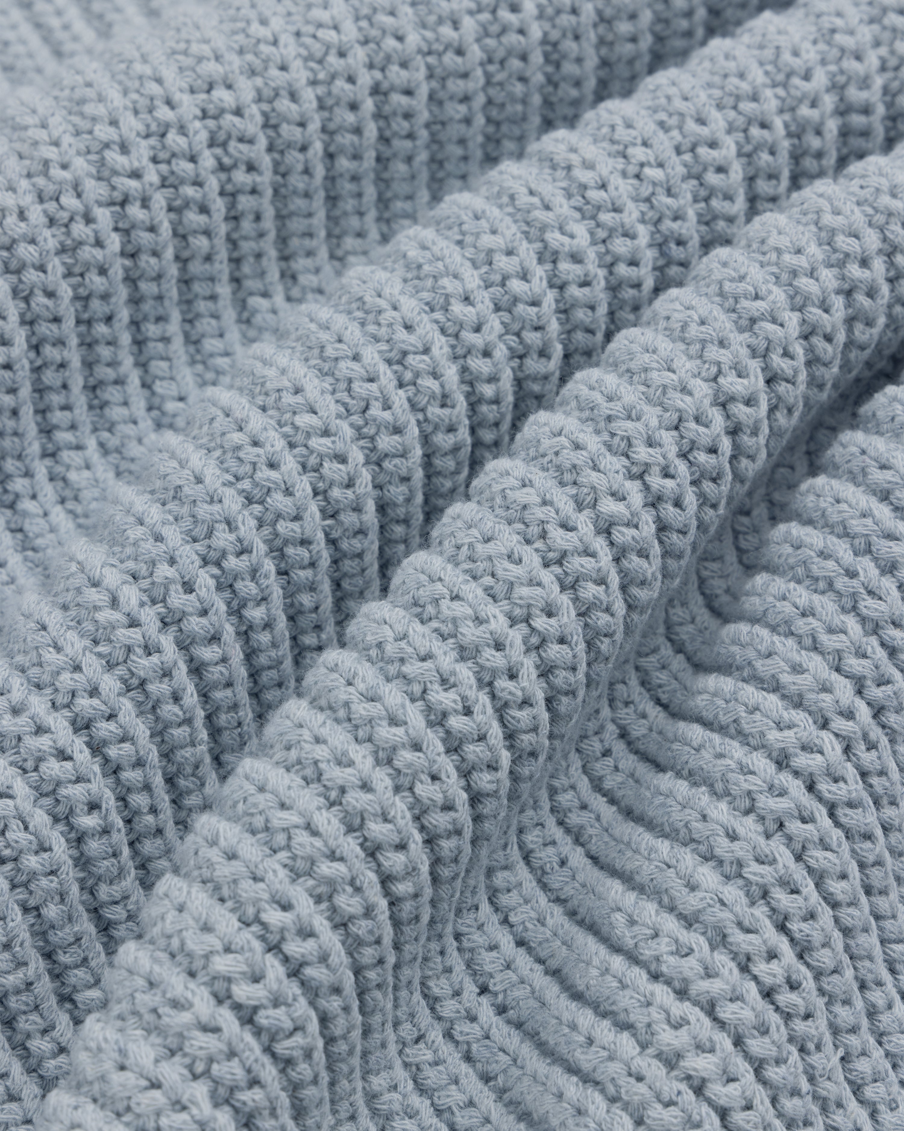 Knit Denim Crewneck Sweater