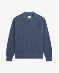 Knit Denim Crewneck Sweater