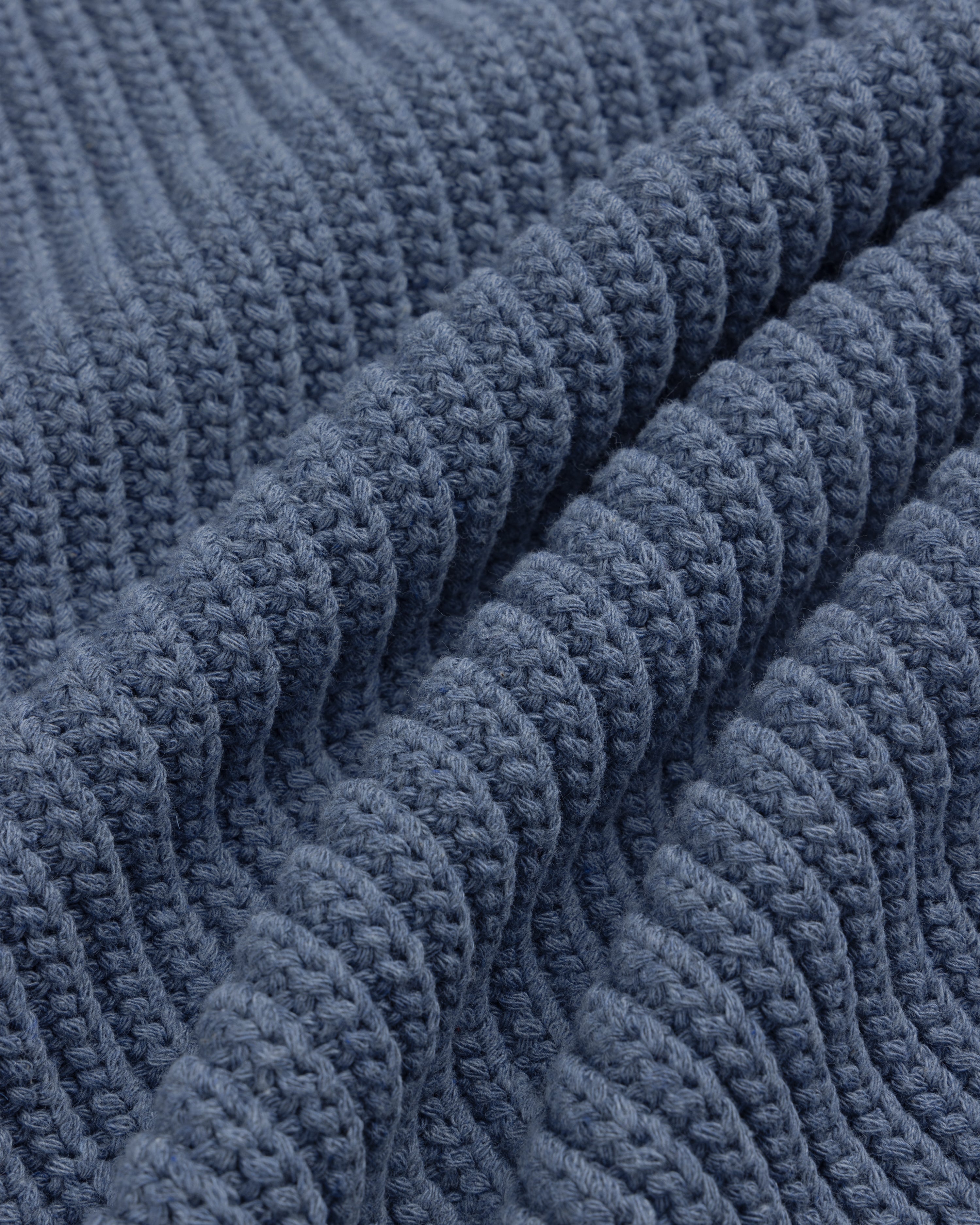 Knit Denim Crewneck Sweater