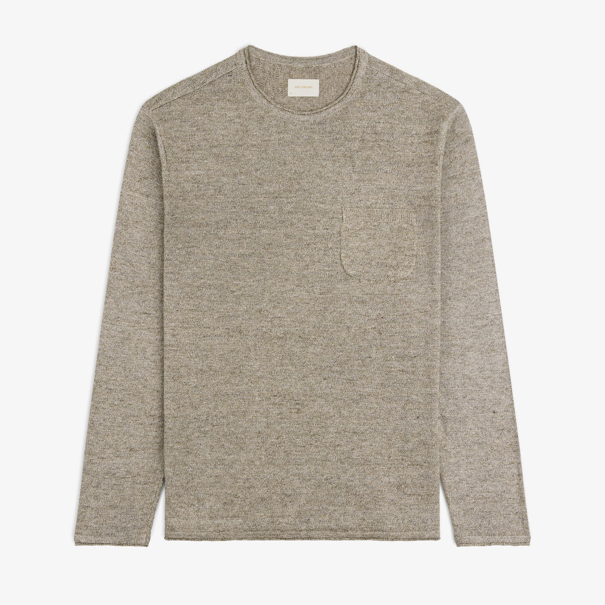 Long-Sleeve Knit Pocket Tee