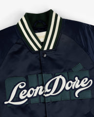 Overlay Logo Satin Varsity Jacket