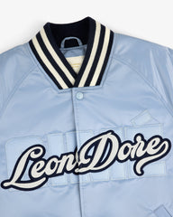 Overlay Logo Satin Varsity Jacket
