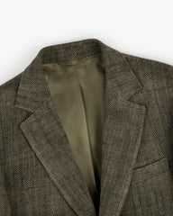 Single-Breasted Yarn Dyed Linen Suit Jacket