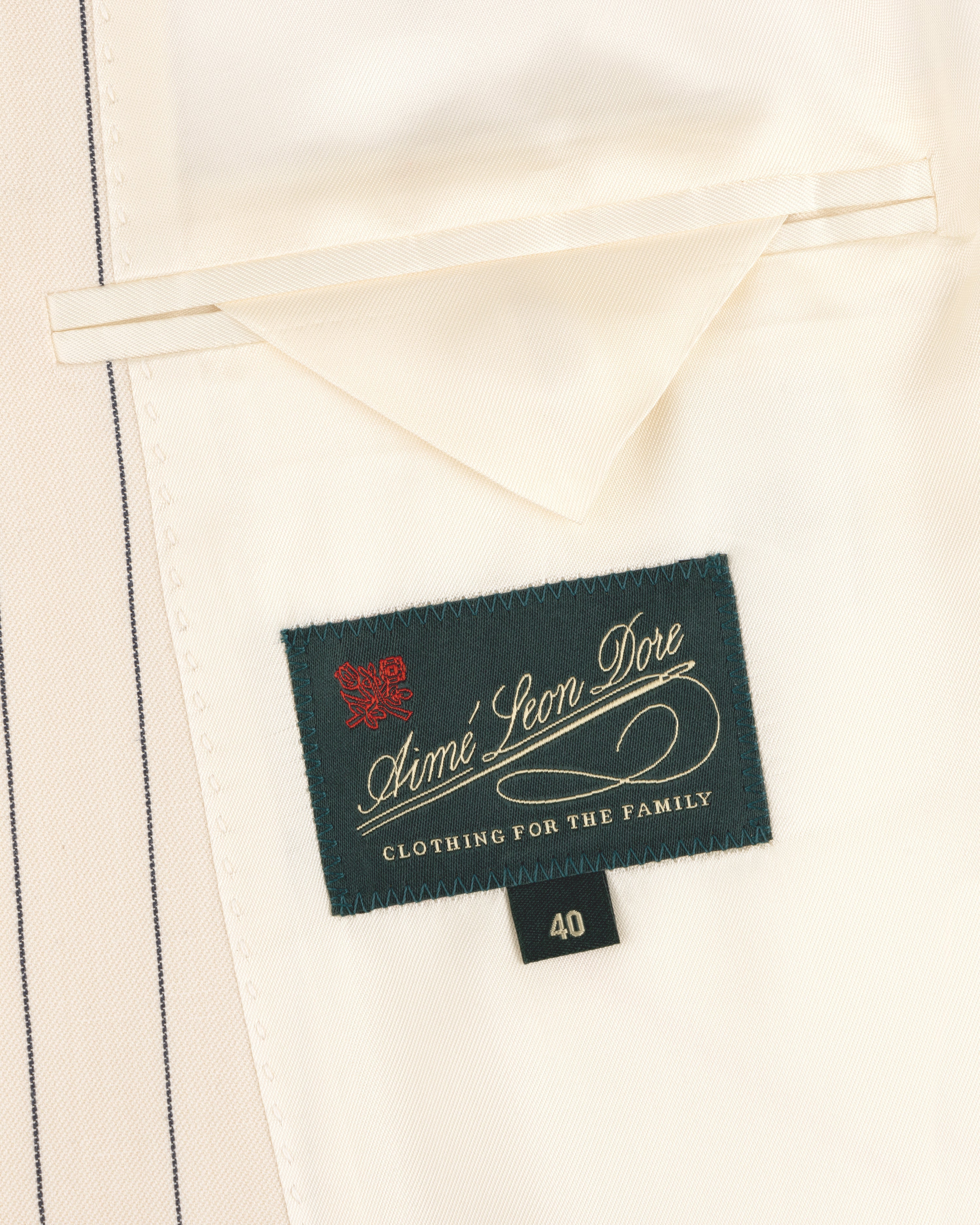 Double-Breasted Pinstripe Suit Jacket