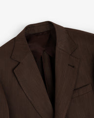 Single-Breasted Linen Blend Suit Jacket