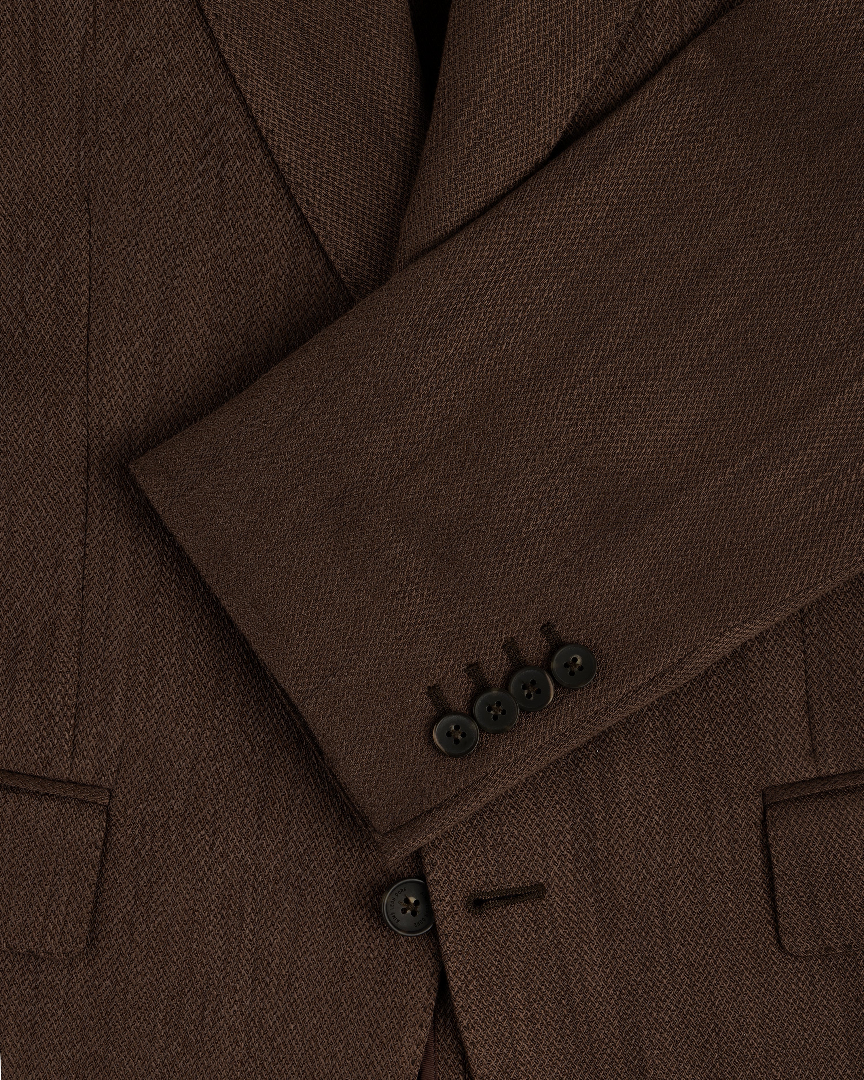 Single-Breasted Linen Blend Suit Jacket