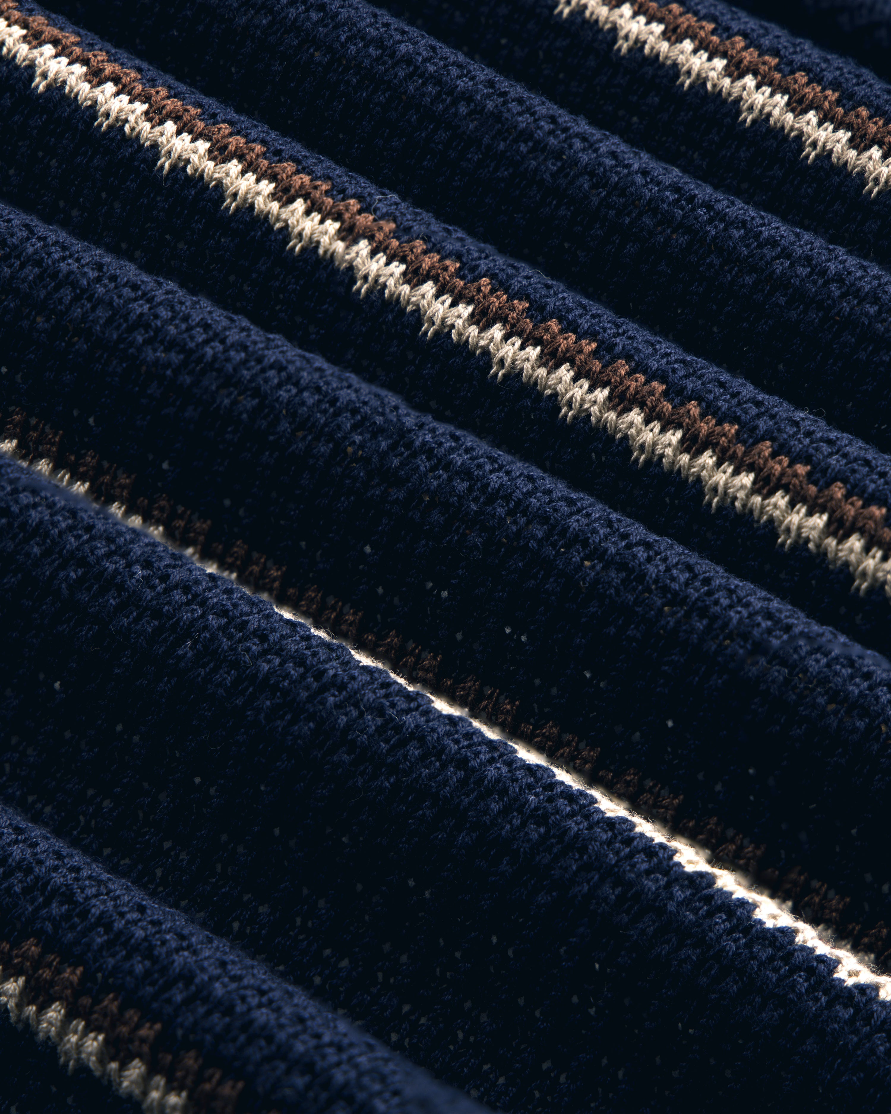 Striped Jacquard Shawl Collar Jacket