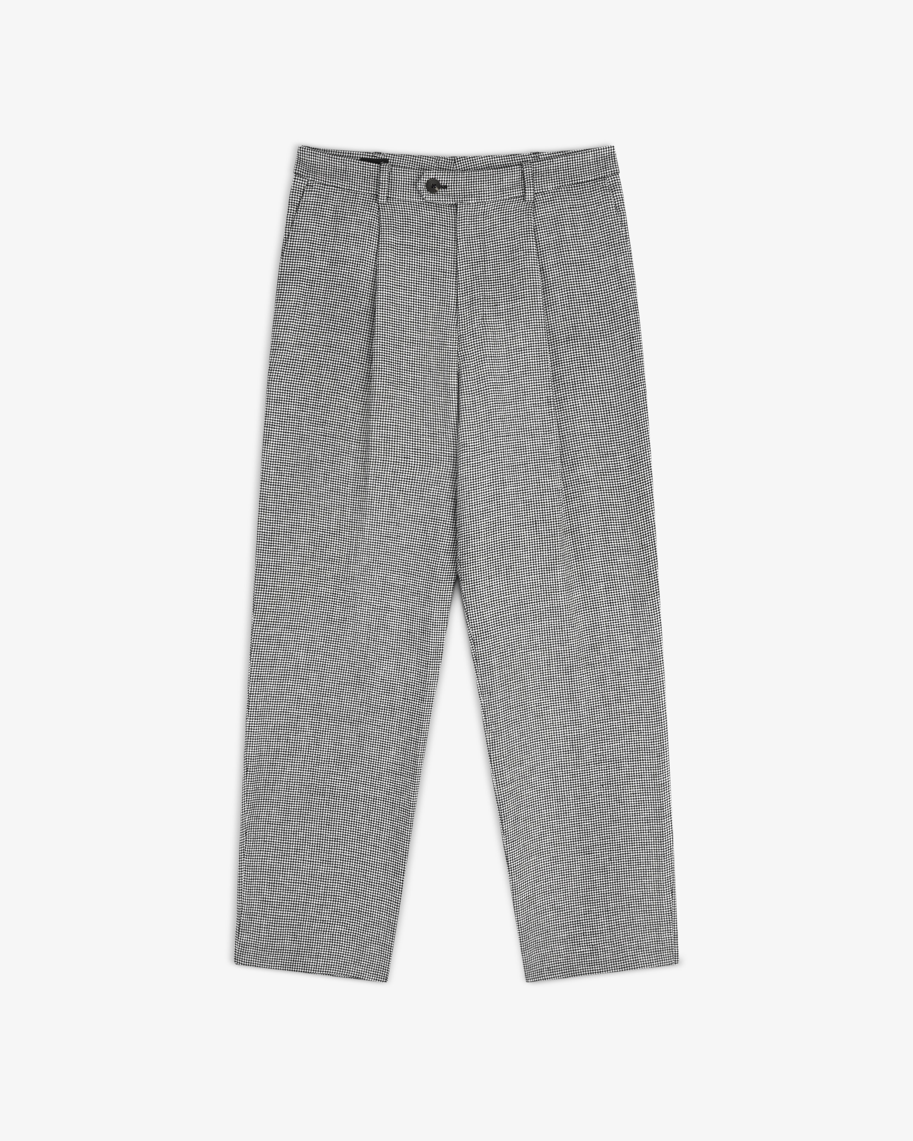 Houndstooth Pleated Trouser