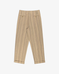 Double Pleated Safari Suit Trouser