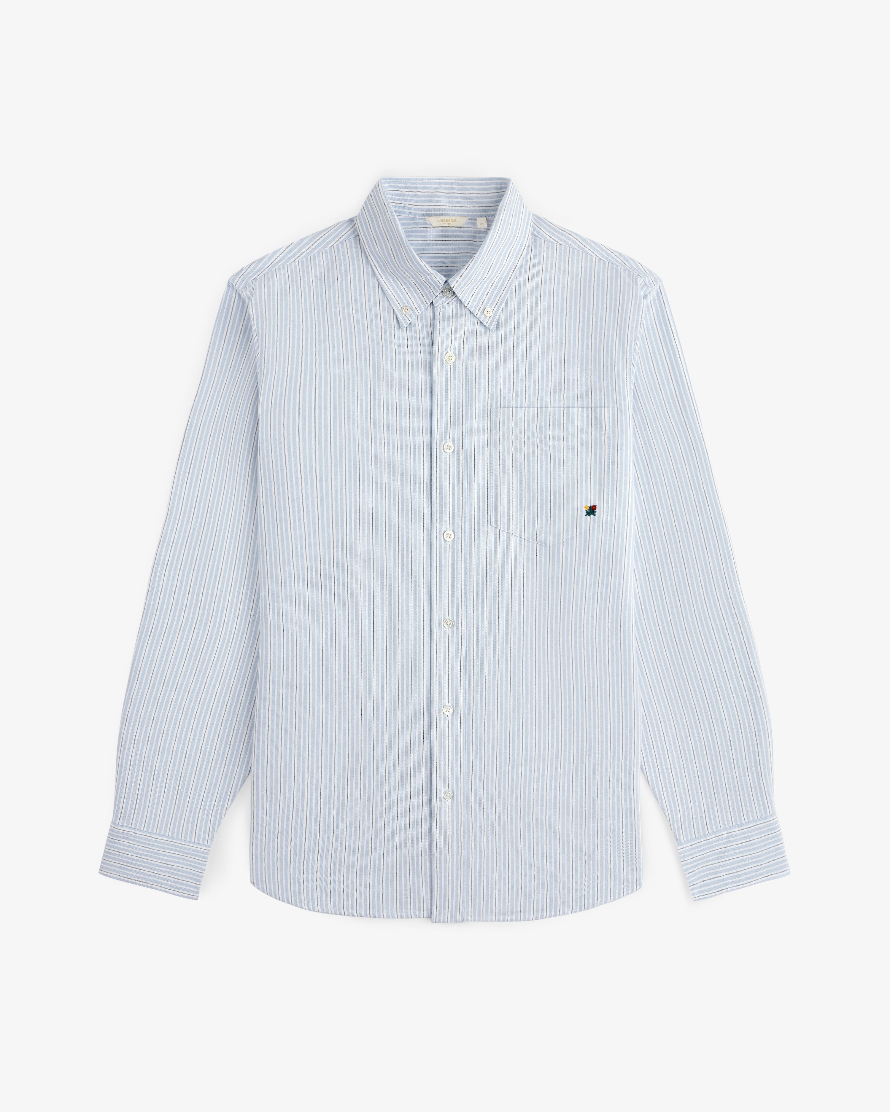 Yarn Dyed Striped Crest Shirt