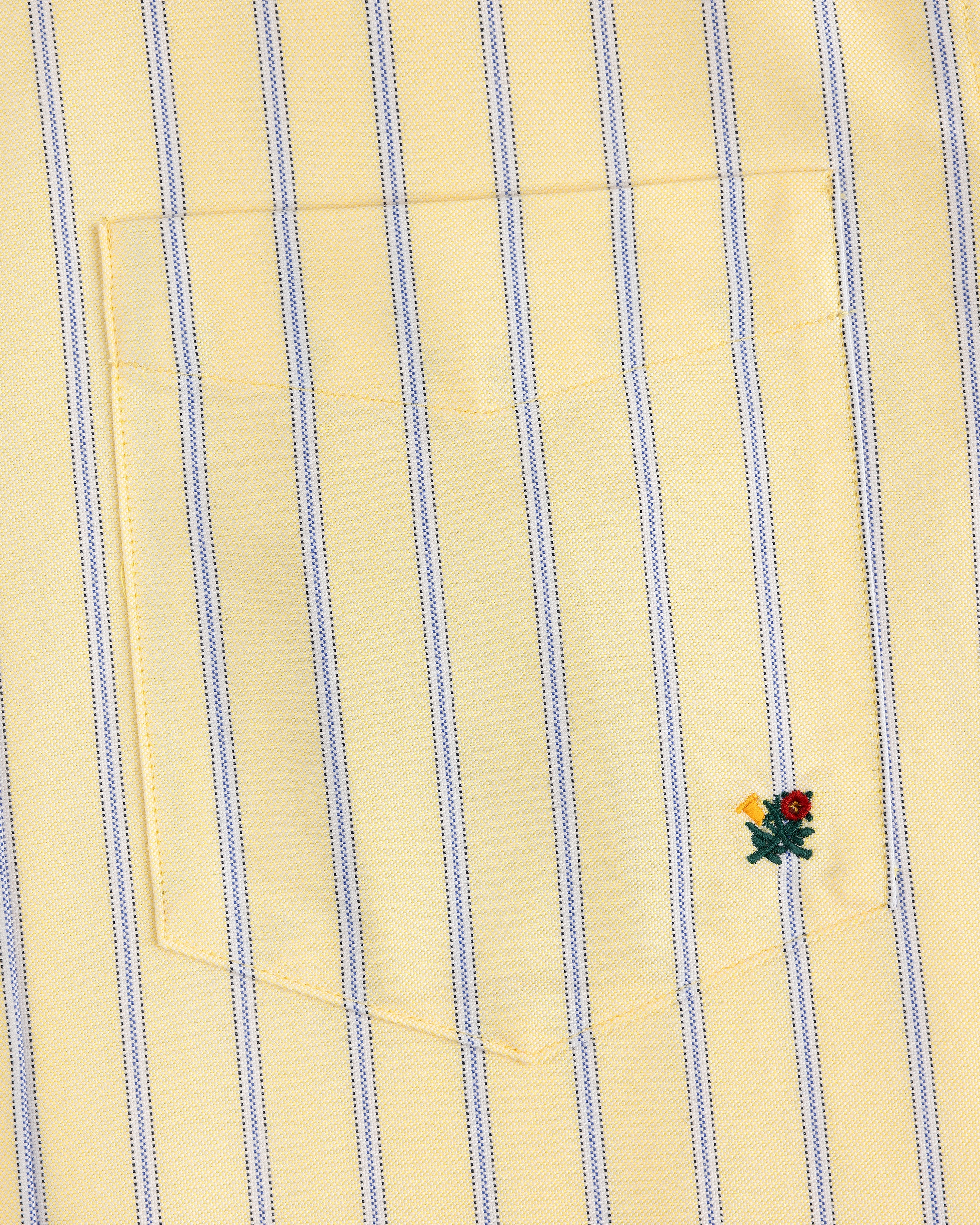 Yarn Dyed Striped Crest Shirt