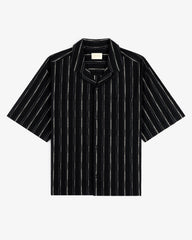 Cropped Jacquard Camp Shirt