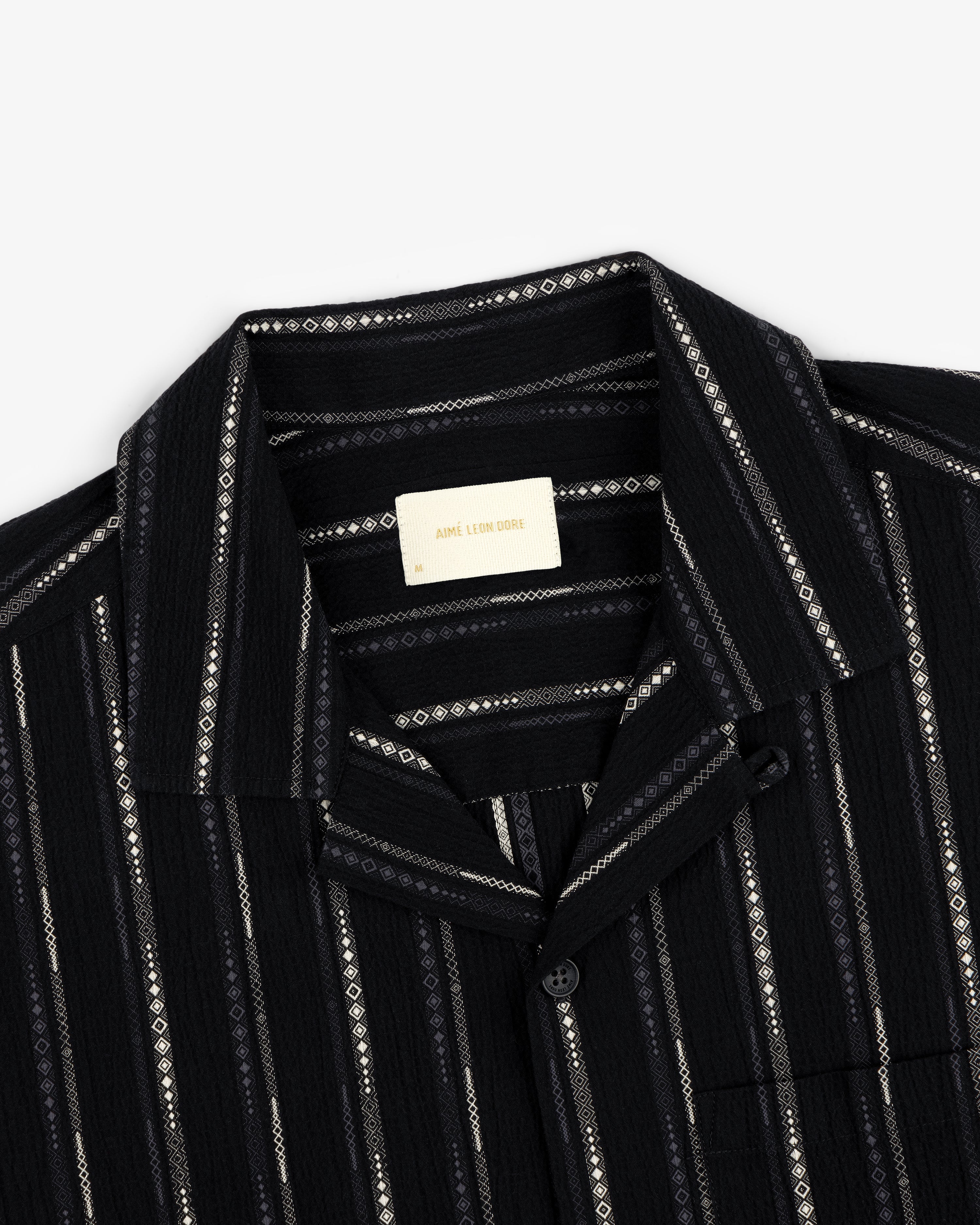 Cropped Jacquard Camp Shirt