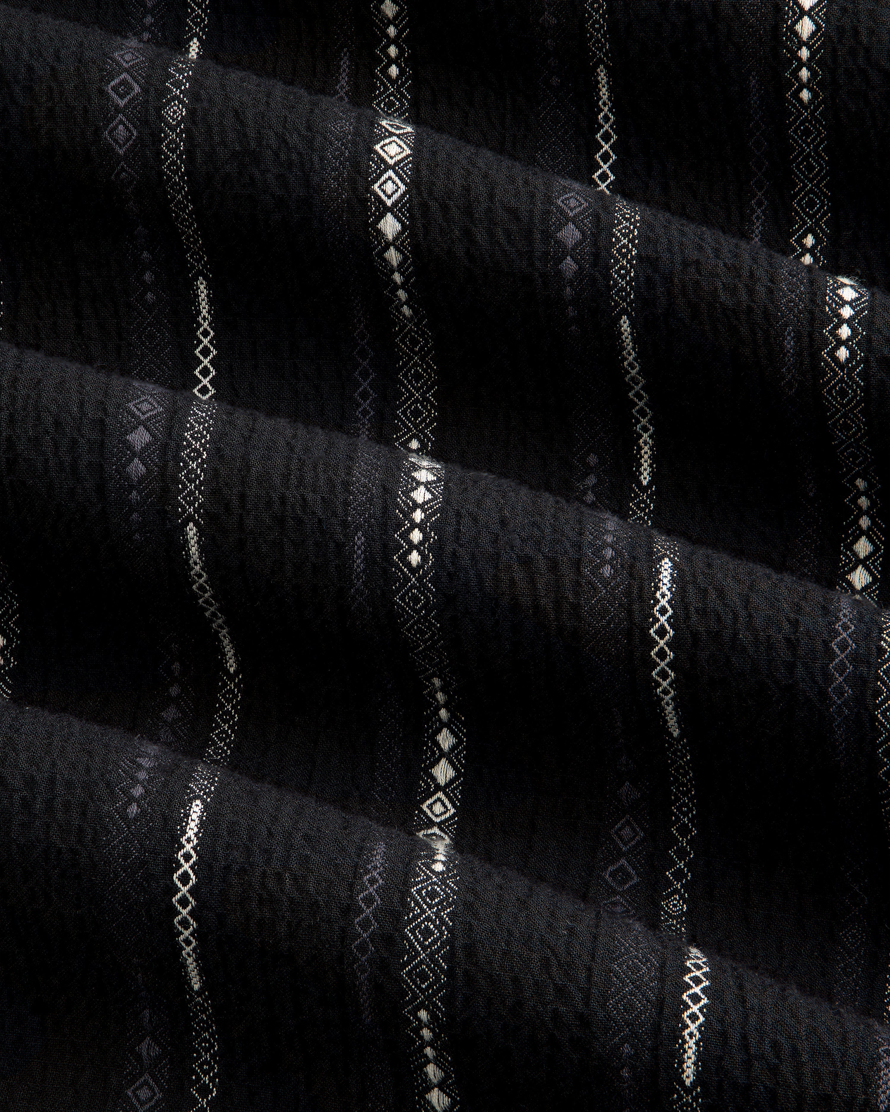 Cropped Jacquard Camp Shirt