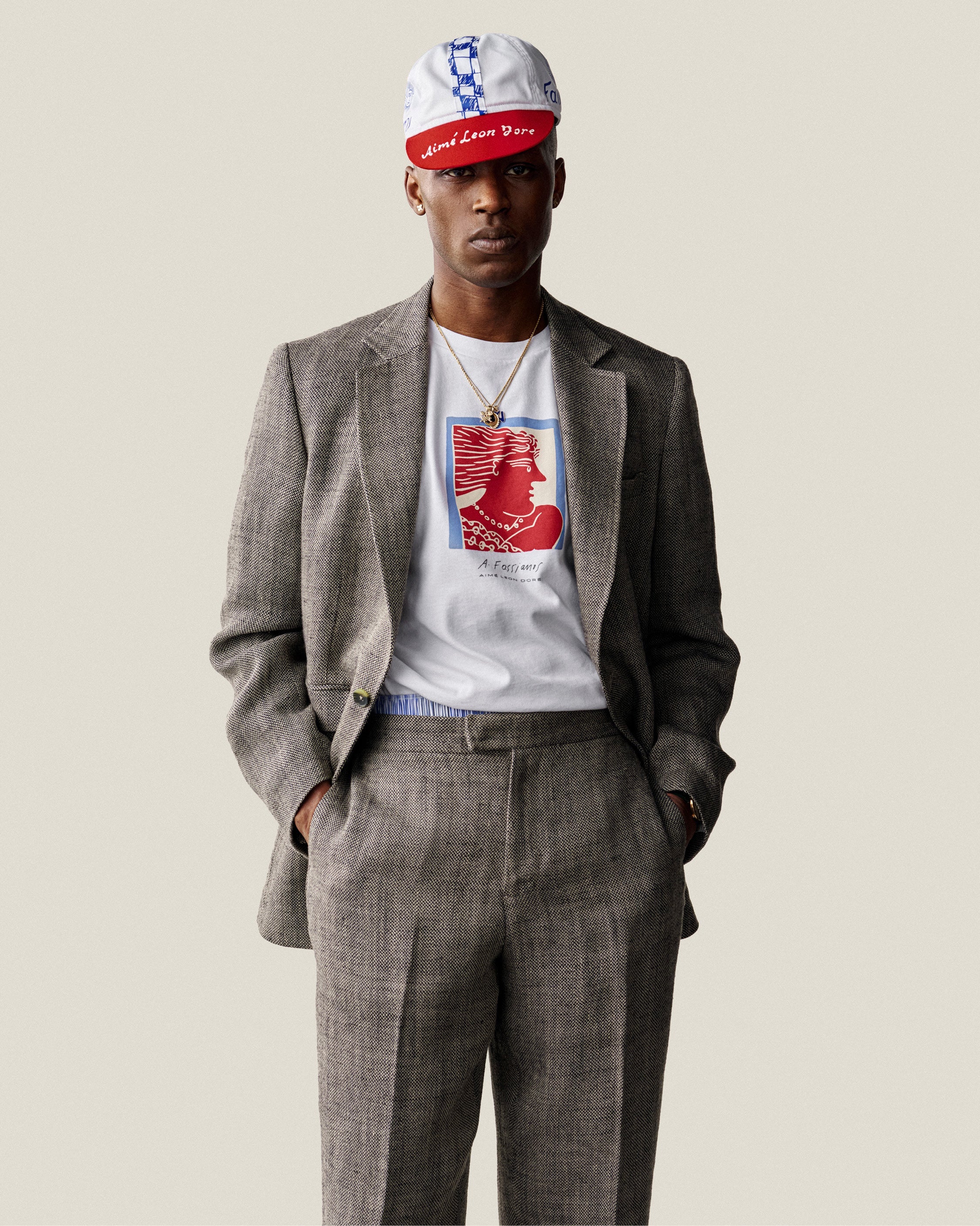 Single-Breasted Yarn Dyed Linen Suit Jacket