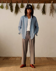 Long-Sleeve Linen Shirt