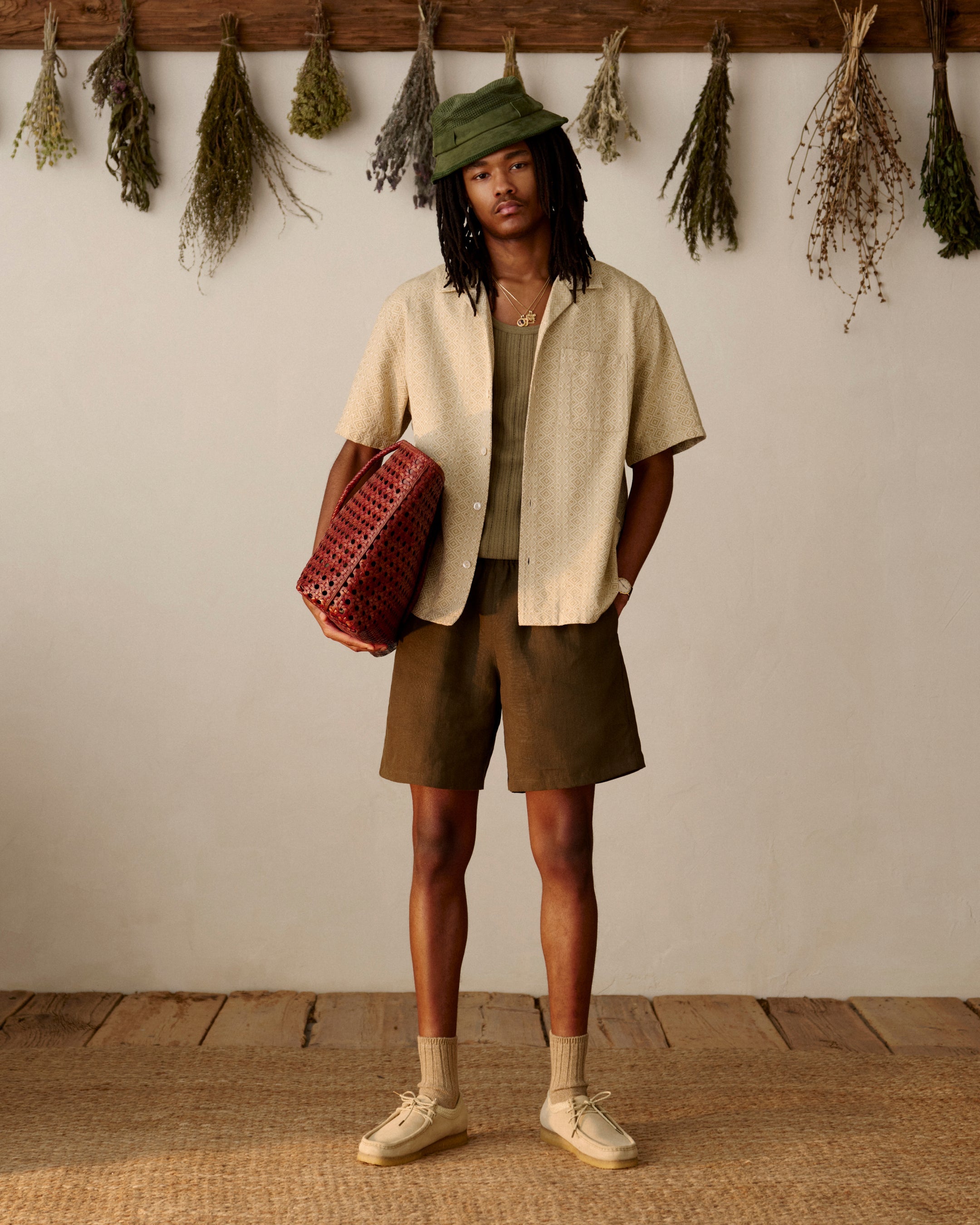 Woven Leather Tote Bag