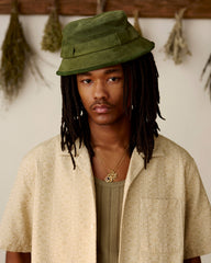 Perforated Suede Bucket Hat