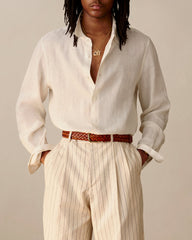 Long-Sleeve Linen Shirt