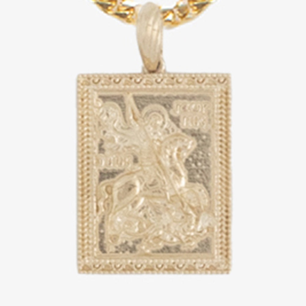 14Kt Gold Saint George Pendant