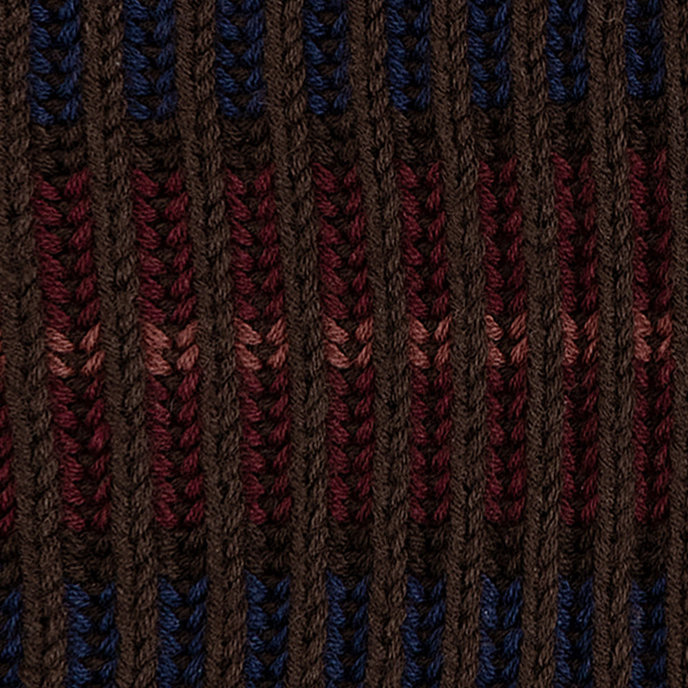 Multi Color Knit Track Sweater
