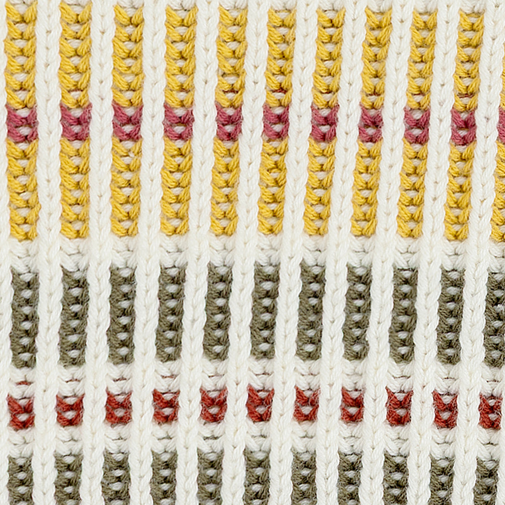 Multi Color Knit Track Sweater
