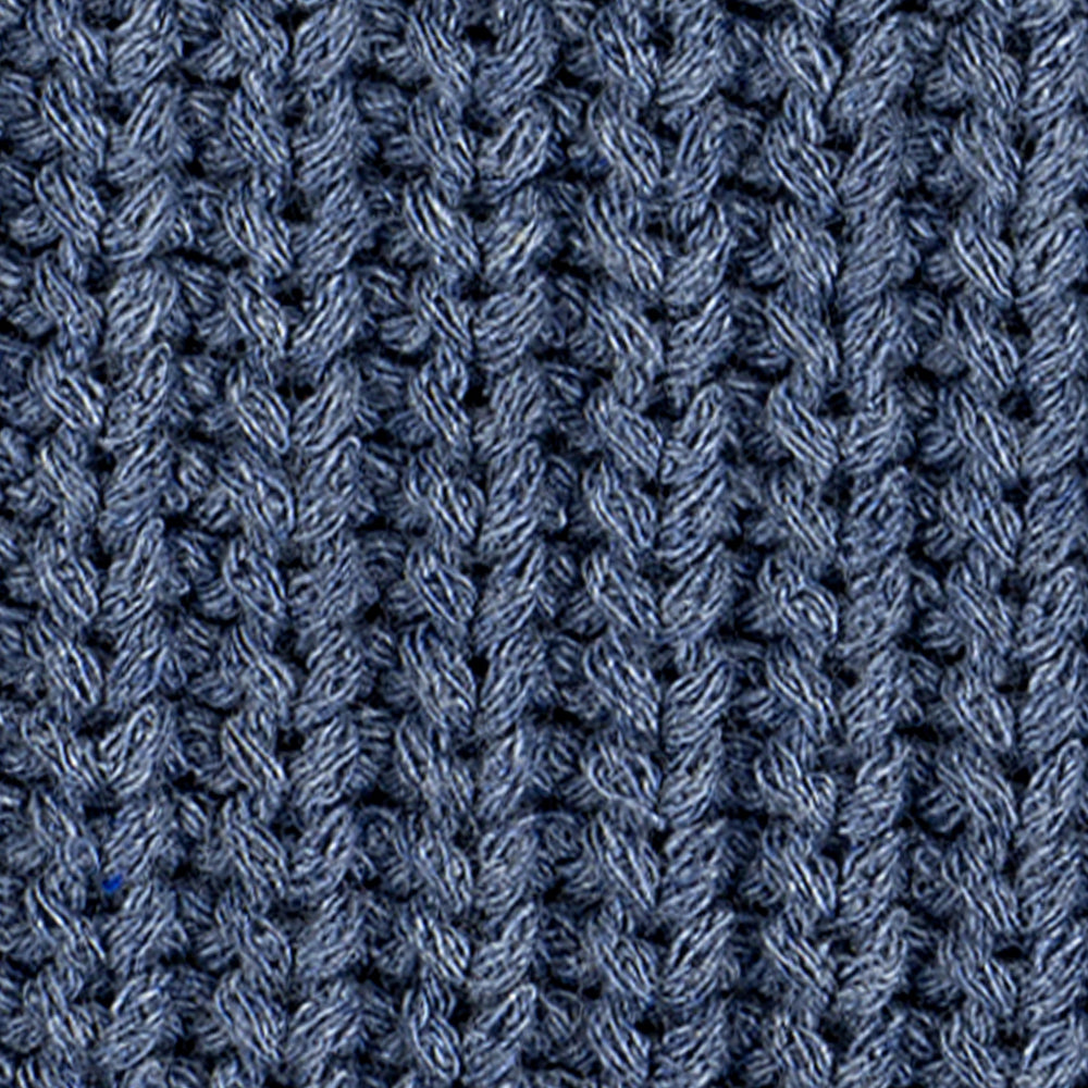 Knit Denim Crewneck Sweater