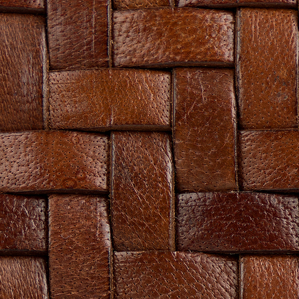Woven Leather Shoulder Bag